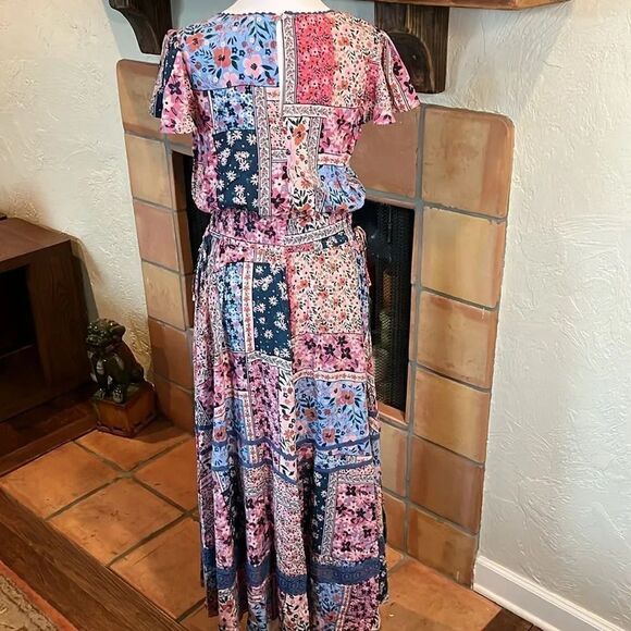 Matilda Jane Floral Patchwork Cottage-core Prairie Style Maxi Dress, S! - Picture 8 of 12